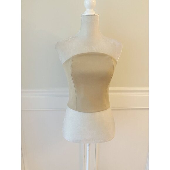 Sans Faff Half Moon Corset Top Camel S - Picture 5 of 9